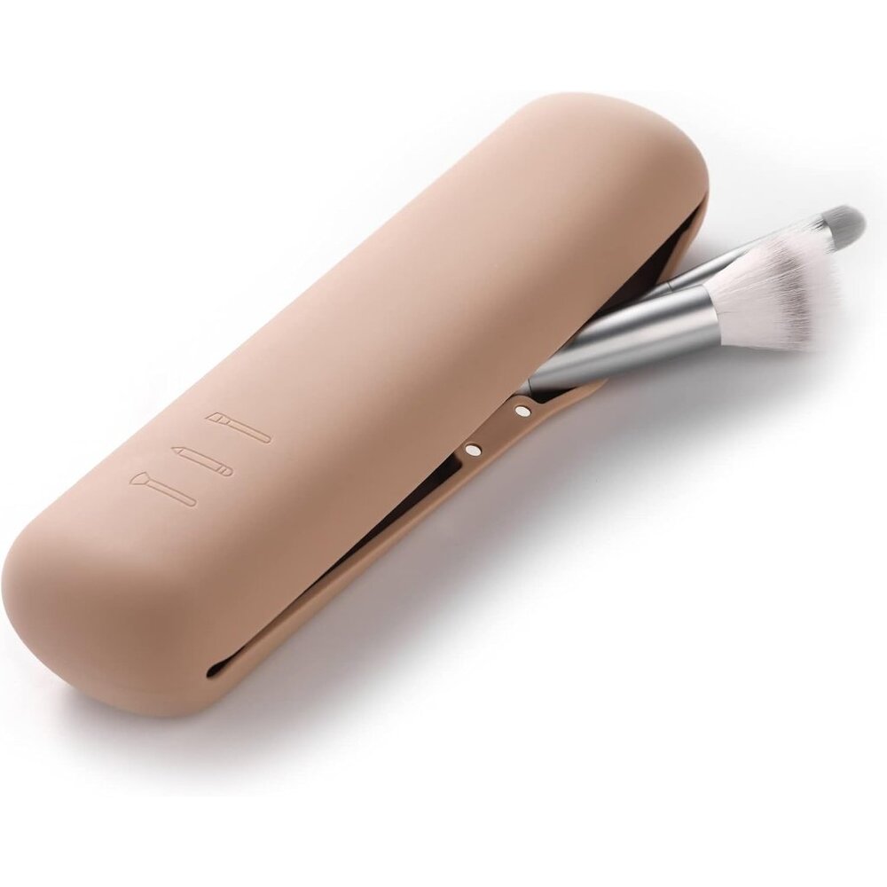 Large Travel Makeup Brush Holder, Magnetic Anti-fall Out Silicon Portable Cosmet